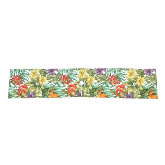 68" Outdoor Tropical Floral Patio Table Umbrella Hole Vacation Home Table Runner - Picture 5 of 5